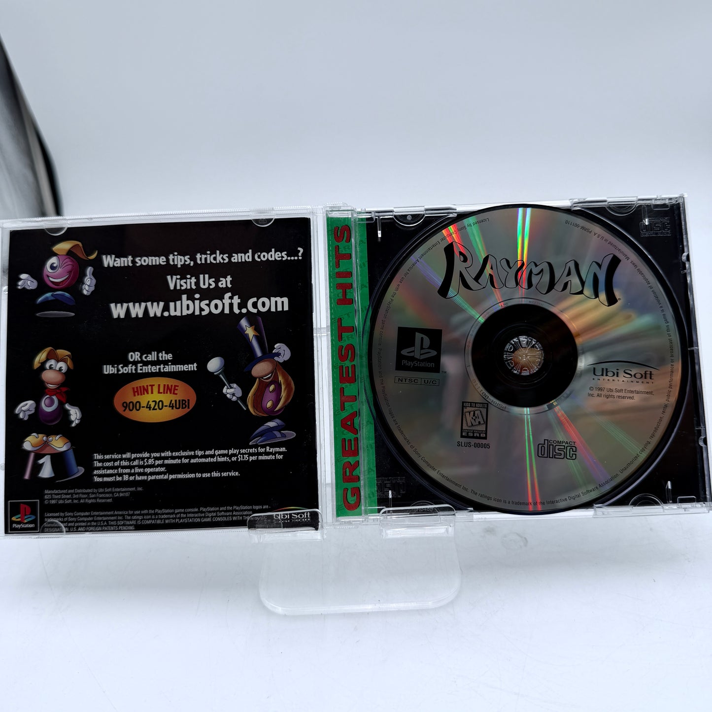 PlayStation Rayman Video Game Black Complete in Box