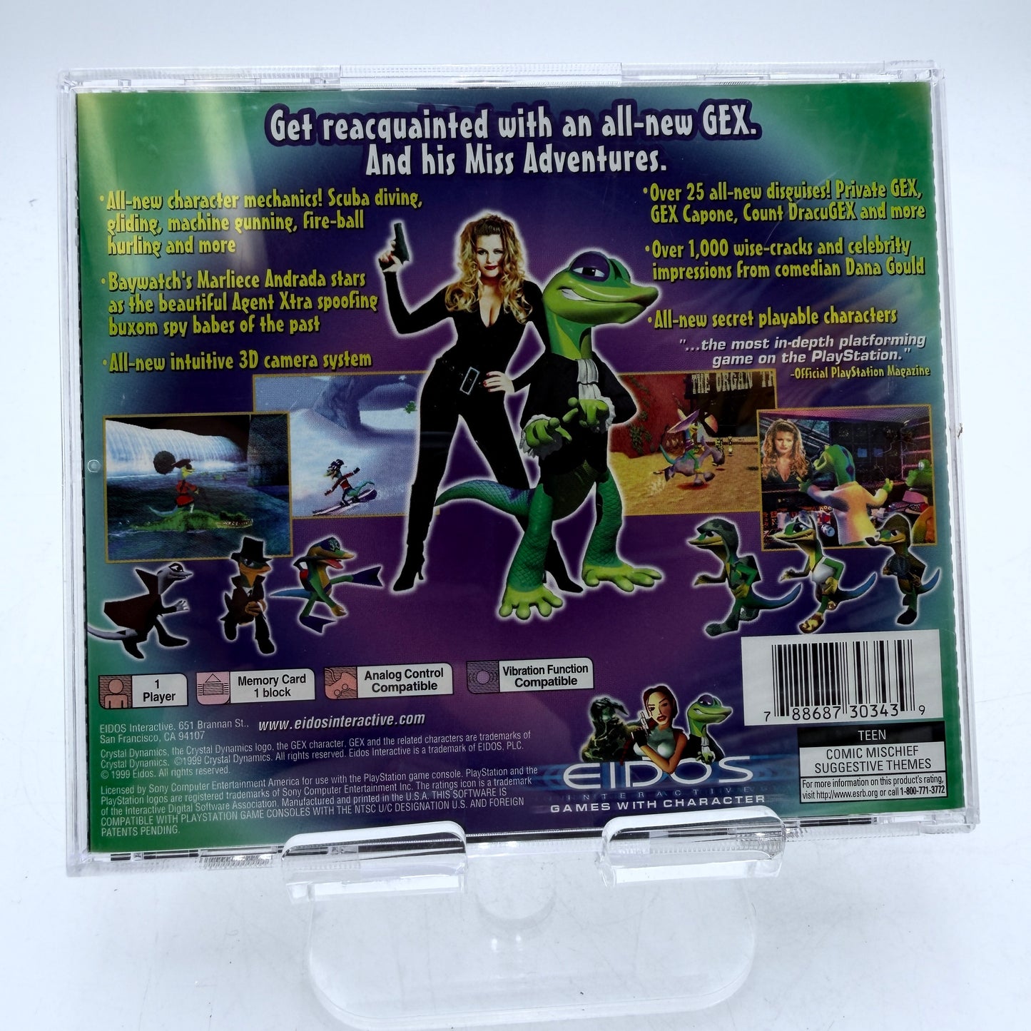 Gex 3 Deep Cover Gecko PlayStation Complete in Box