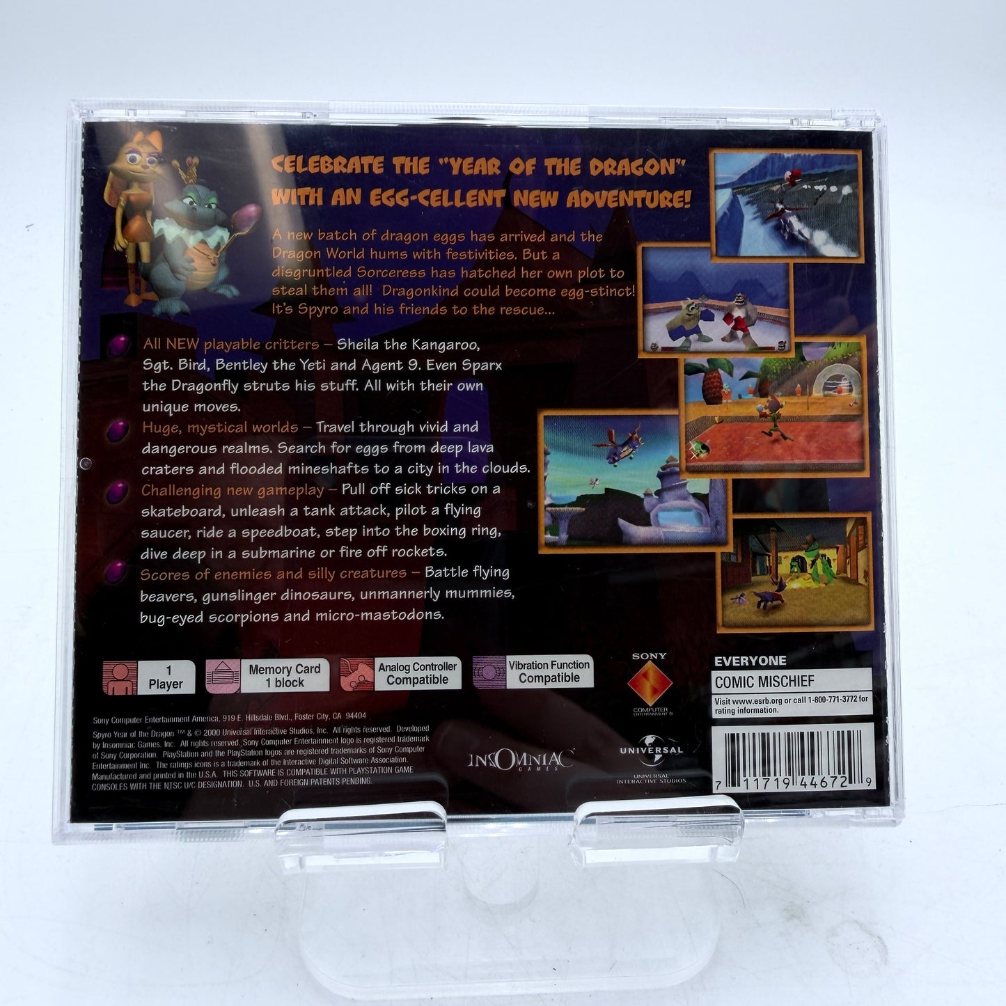 PS1 Spyro Year of The Dragon CIB