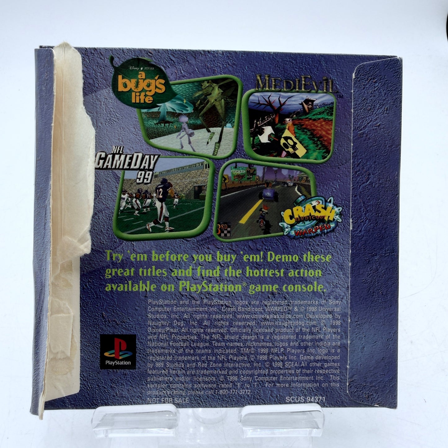 Toys R Us PlayStation 1 PS1 Interactive CD Sampler Disc