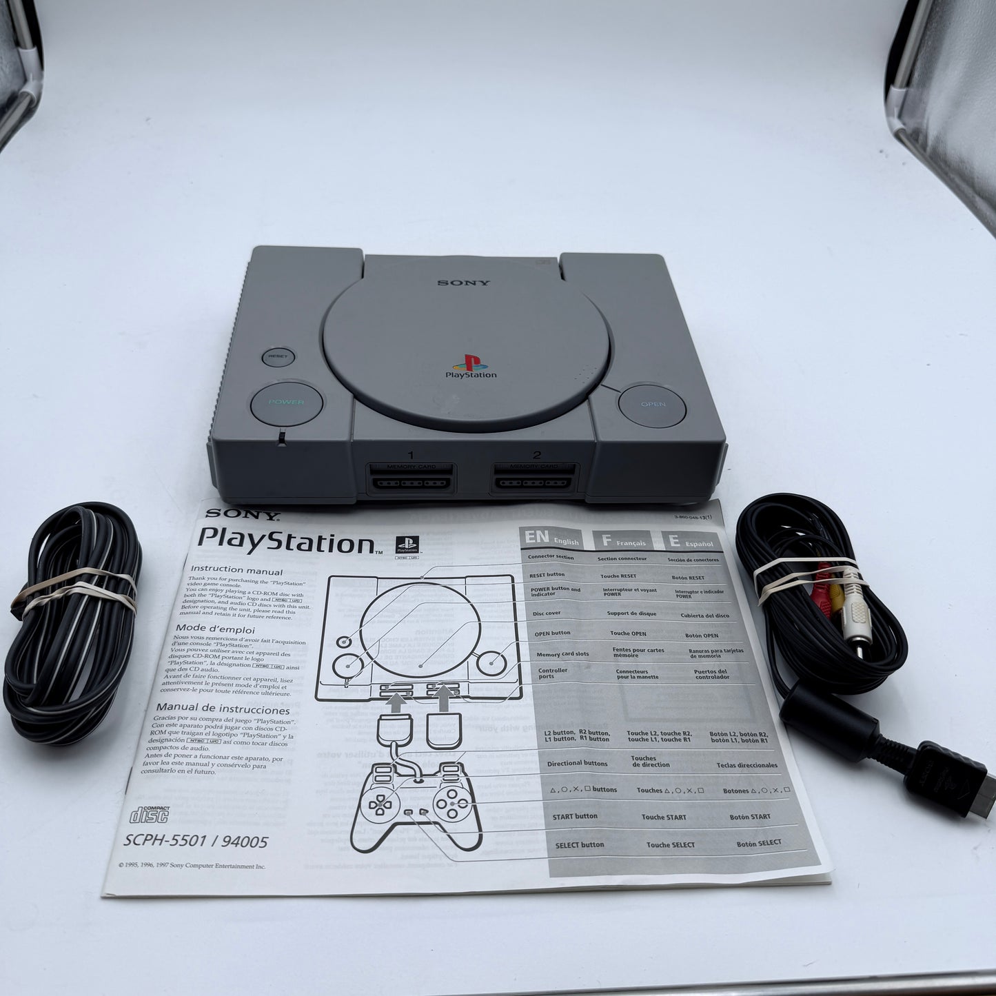 Sony PlayStation 1 SCPH-5501 Console for Parts or Repair