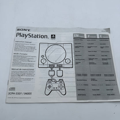 Sony PlayStation 1 SCPH-5501 Console for Parts or Repair