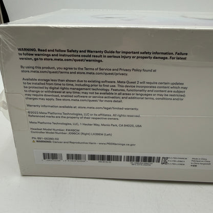Meta Quest 2 VR Headset New In Box 128GB