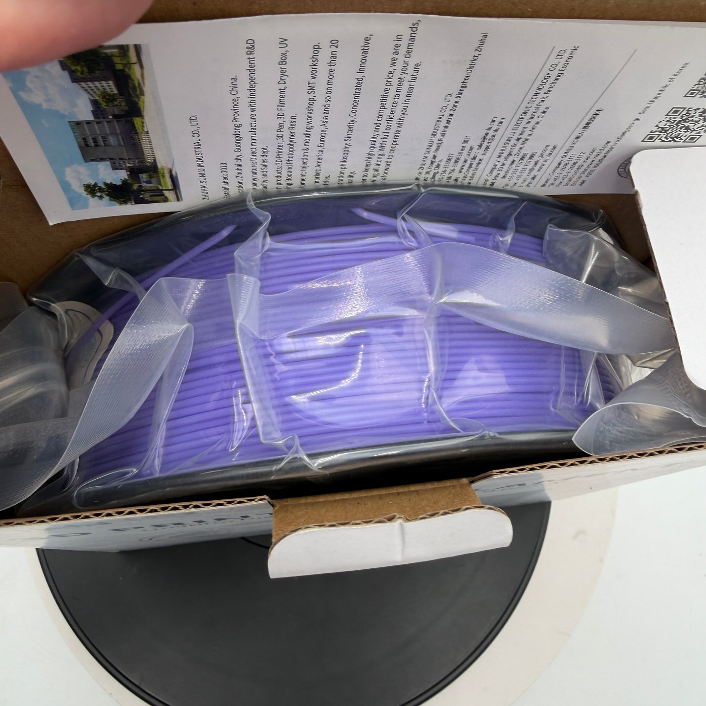 SUNLU 1.75mm PLA Filament 1KG Purple - New in Box