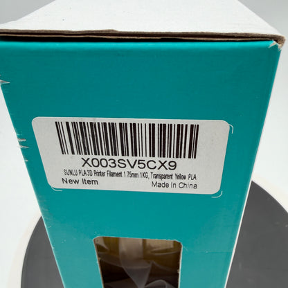 SUNLU 1.75mm PLA Filament 1KG Transparent Yellow