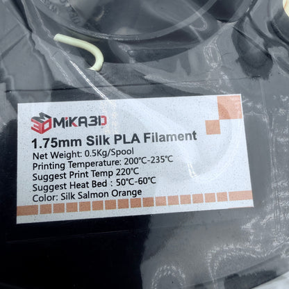 MiKA3D 1.75mm Silk PLA Filament Silk Salmon Orange
