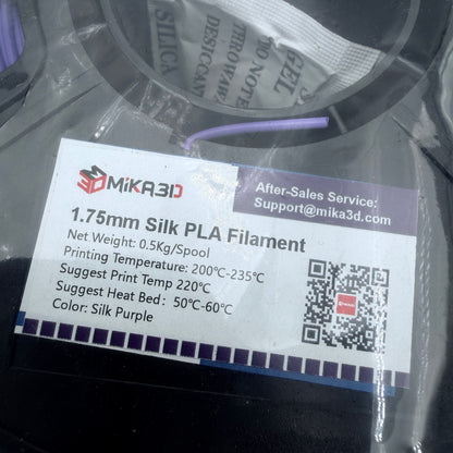 MiKA3D 1.75mm Silk PLA Filament Silk Purple