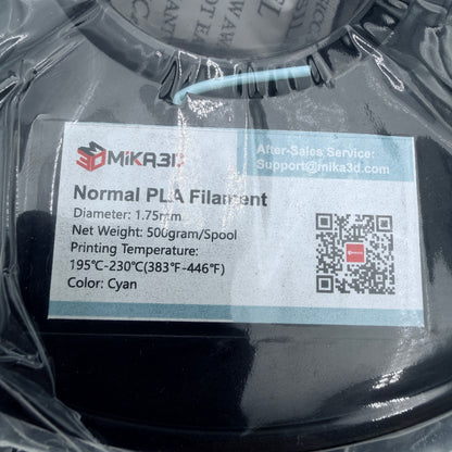 MiKA3D 1.75mm Silk Filament Cyan Blue
