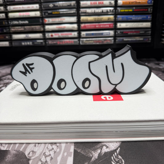 MF DOOM Graffiti Tag Decor in White/Grey/Black