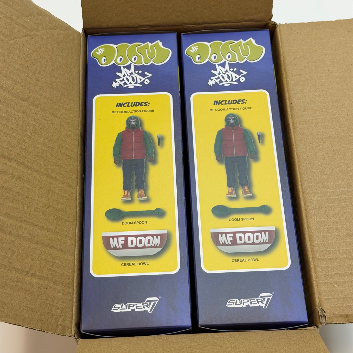 Super7 MF DOOM Wave 2 MM..FOOD ReAction Figure & Cereal Bowl Set