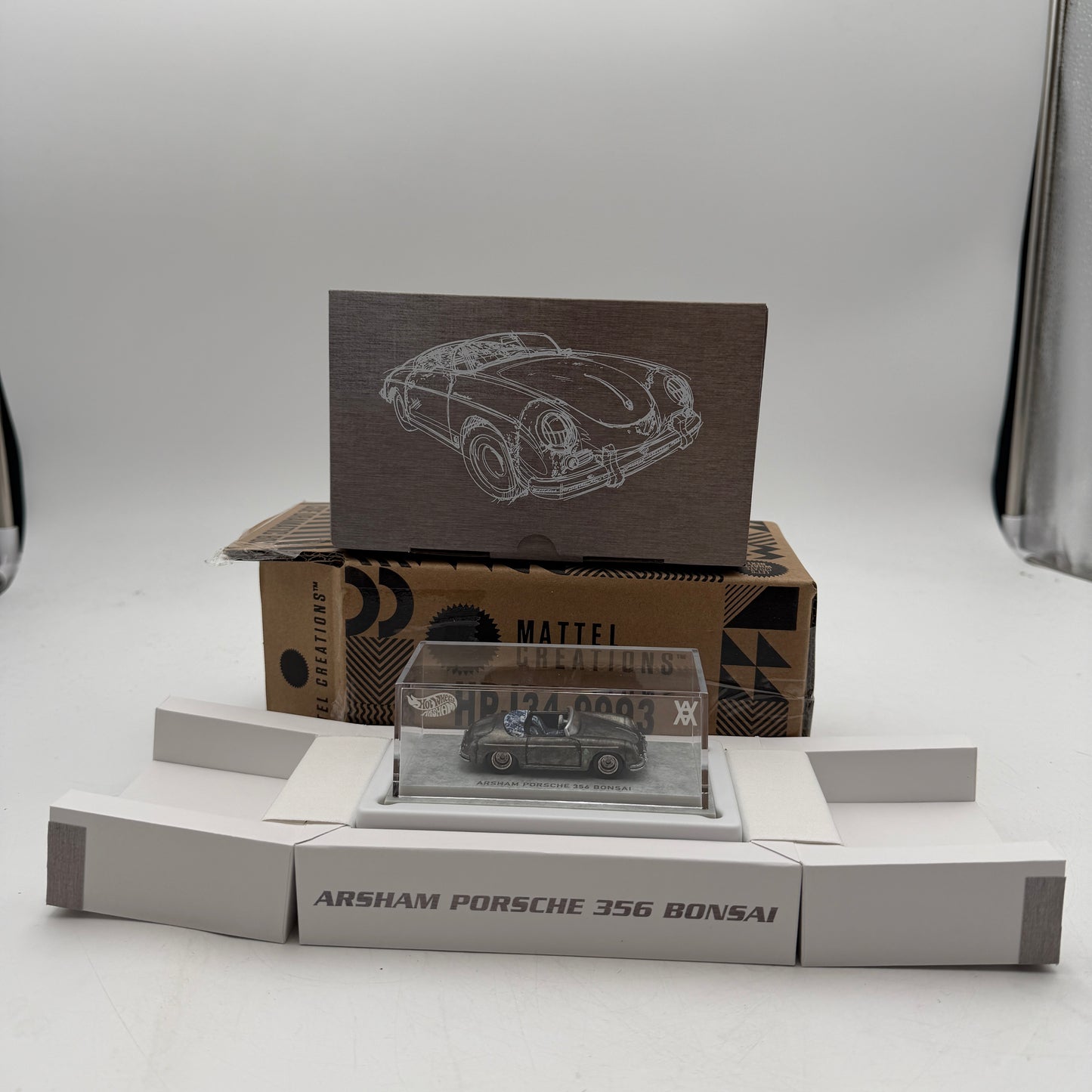Mattel Creations Hot Wheels x Daniel Arsham Eroded Porsche 356 Bonsai HPJ34-9993
