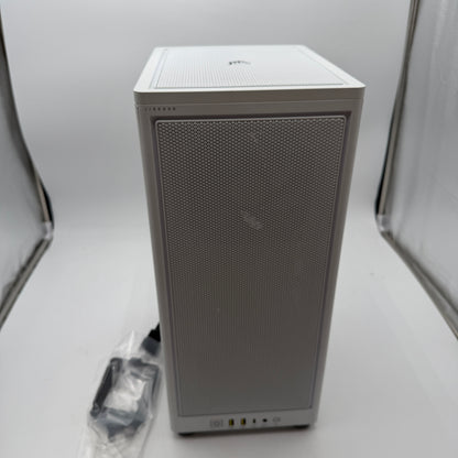 CORSAIR 2000D Airflow RGB Gaming Computer Case, White, With Extras