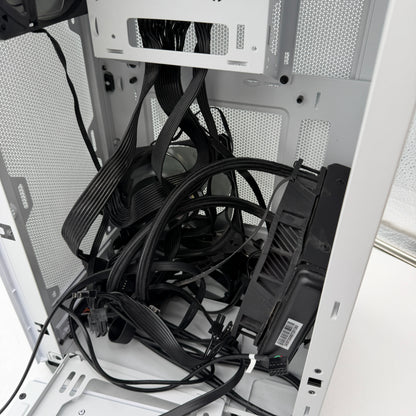CORSAIR 2000D Airflow RGB Gaming Computer Case, White, With Extras