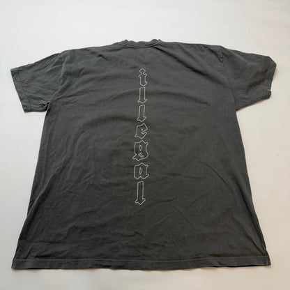 Illegal Global Think Twice Rabbit Graphic Men's XXL Gray Streetwear T-Shirt