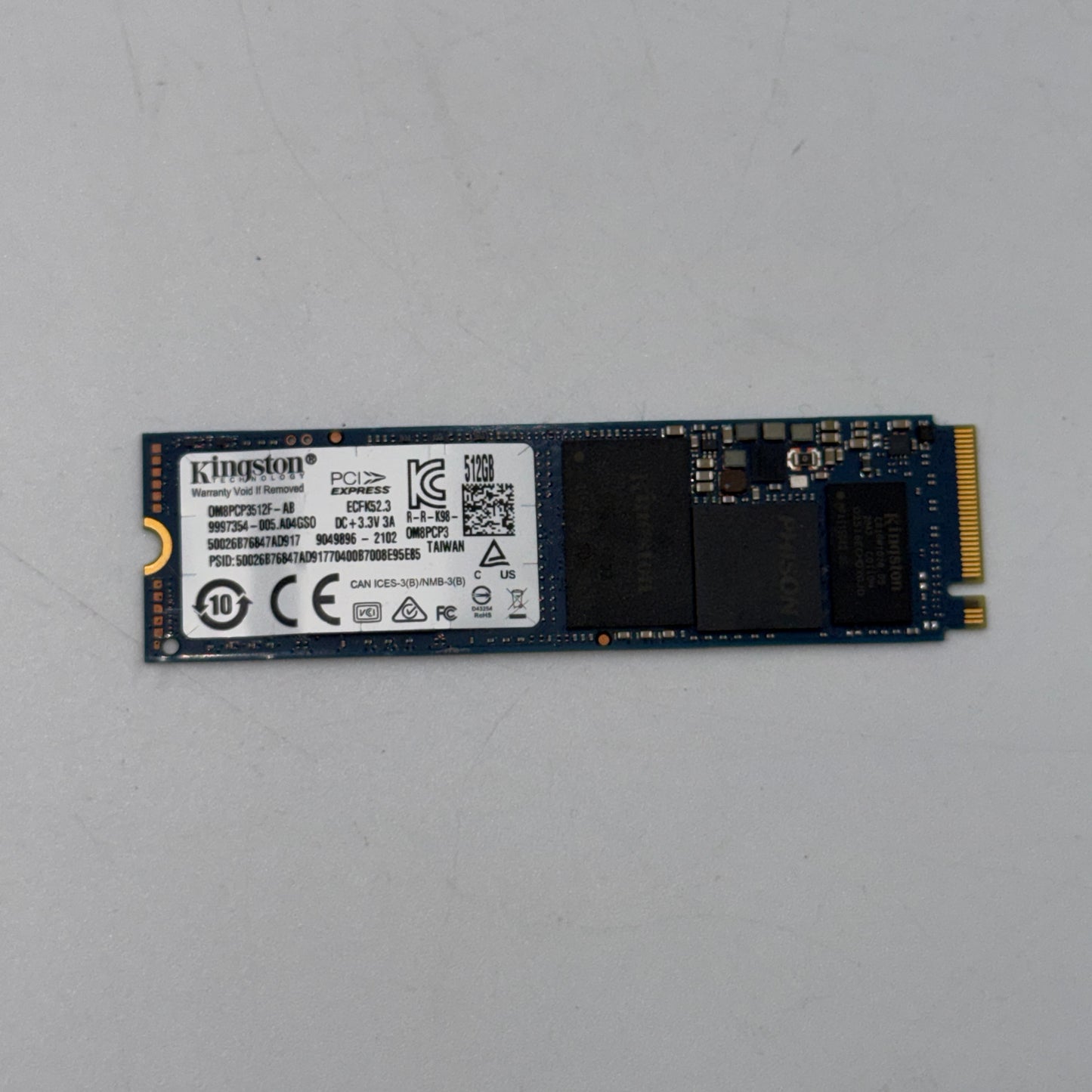 Kingston 0M8PCP3512F-AA 512 GB NVMe 80mm Solid State Drive