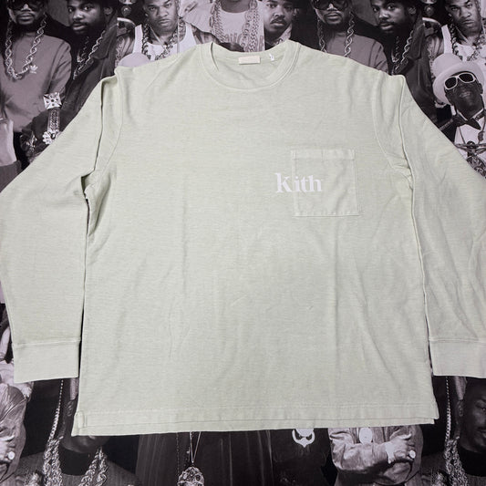 Kith Long Sleeve Quinn Tee Mint Green sz XL