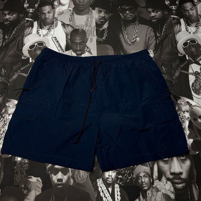 Kith Nylon Cargo Shorts w/ Zip Pockets Sz XL Navy