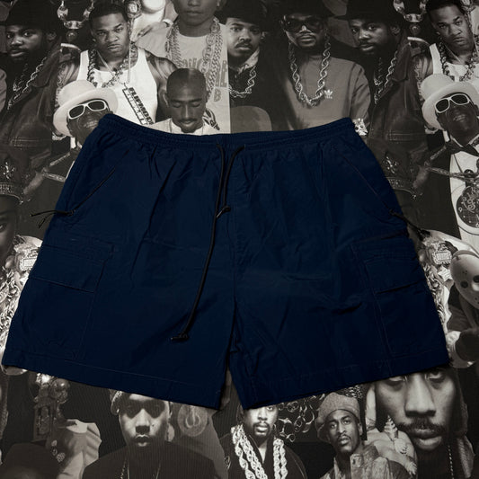 Kith Nylon Cargo Shorts w/ Zip Pockets Sz XL Navy