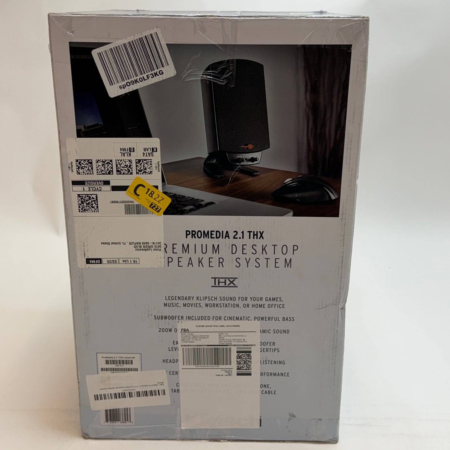 Klipsch Promedia 2.1 THX Premium Desktop Speaker System Black New In Box