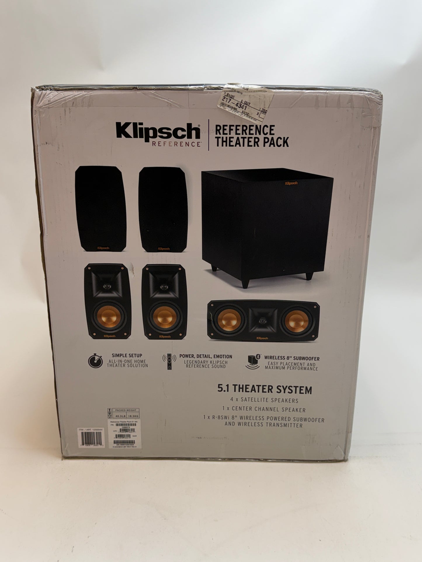 Klipsch Reference Theater Pack 5.1 System Black New In Box