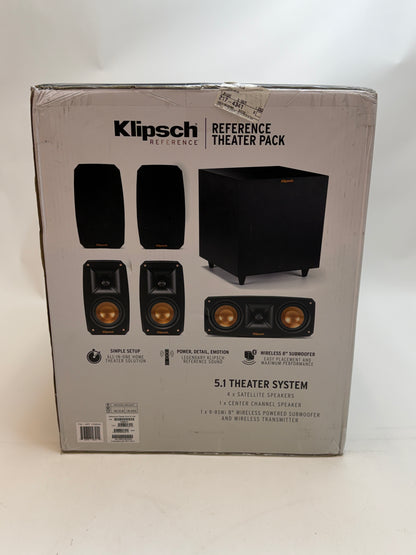 Klipsch Reference Theater Pack 5.1 System Black New In Box