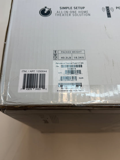 Klipsch Reference Theater Pack 5.1 System Black New In Box
