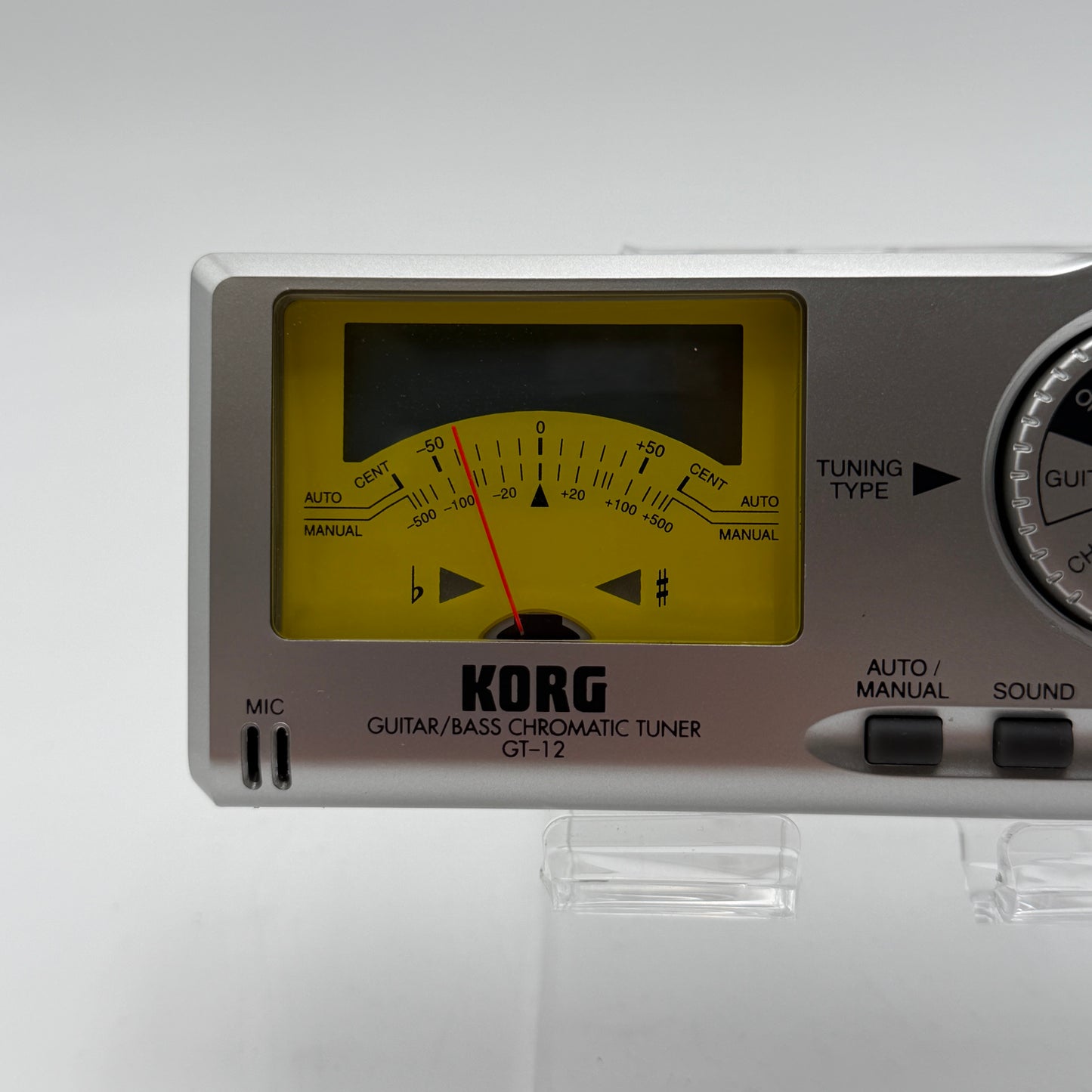 Korg Vintage Guitar/Bass Chromatic Tuner GT-12 Silver New In Box