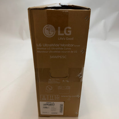 LG 34 Inch UltraWide Curved Monitor 34WP65C-B Black New In Box