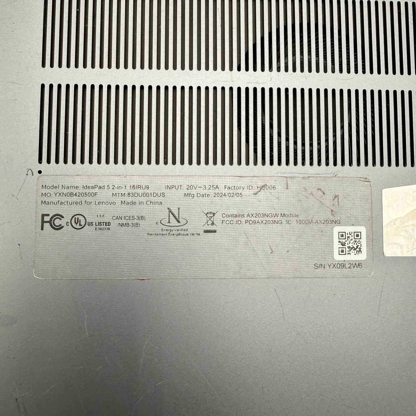 Lenovo IdeaPad 5 16IRU9 16-inch Laptop Core 5 16GB RAM 512GB READ