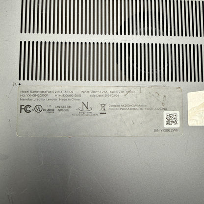Lenovo IdeaPad 5 16IRU9 16-inch Laptop Core 5 16GB RAM 512GB READ