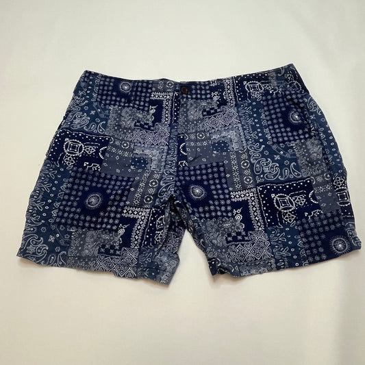 Lucky Brand Mens Bandana Print Lightweight Cotton Blend Shorts Blue 38 Used