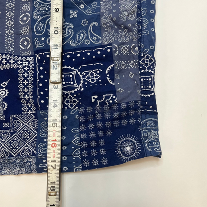 Lucky Brand Mens Bandana Print Lightweight Cotton Blend Shorts Blue 38 Used