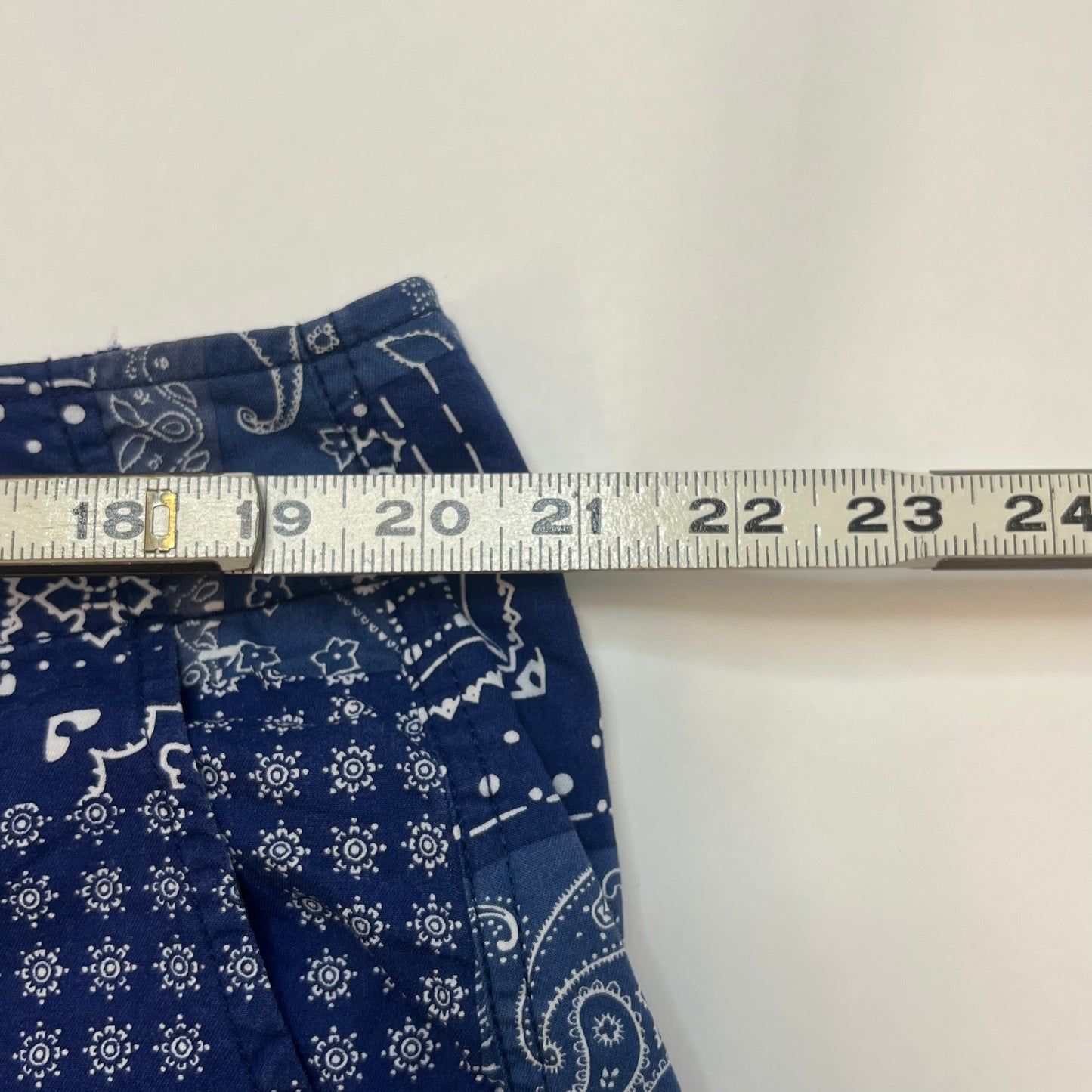 Lucky Brand Mens Bandana Print Lightweight Cotton Blend Shorts Blue 38 Used