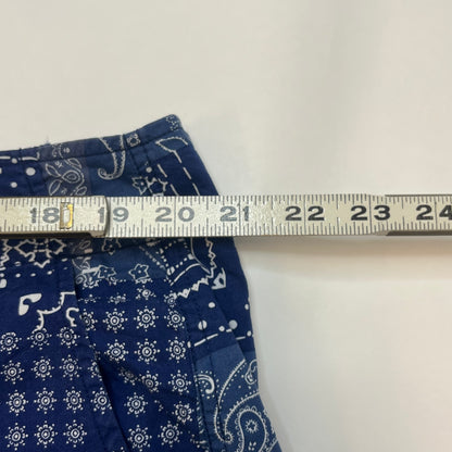 Lucky Brand Mens Bandana Print Lightweight Cotton Blend Shorts Blue 38 Used