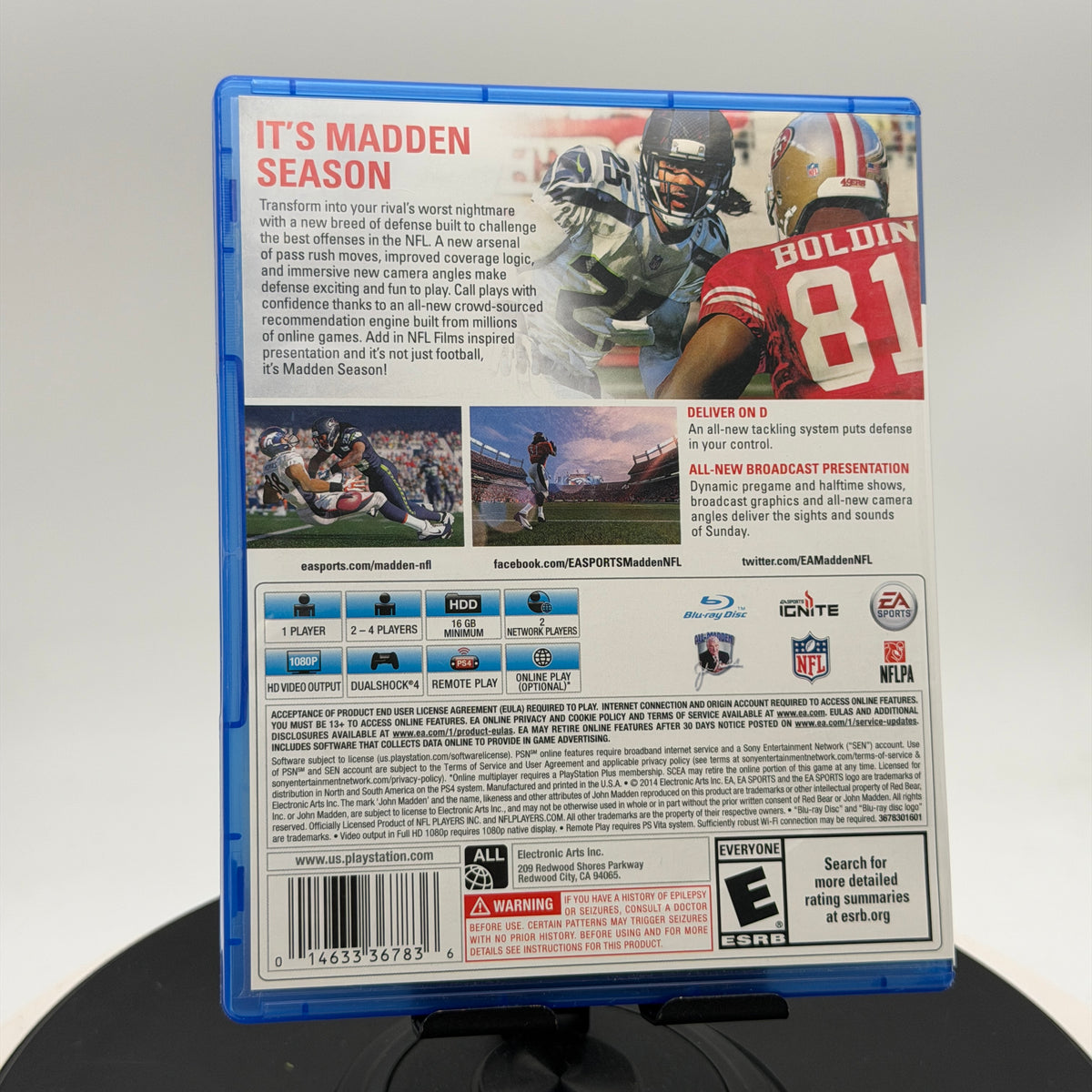 Madden NFL 15 PlayStation 4 Video Game, Used With Box
