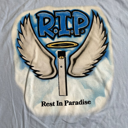 DAMAGED Made in Paradise R.I.P. Juul ss Tee Light Blue