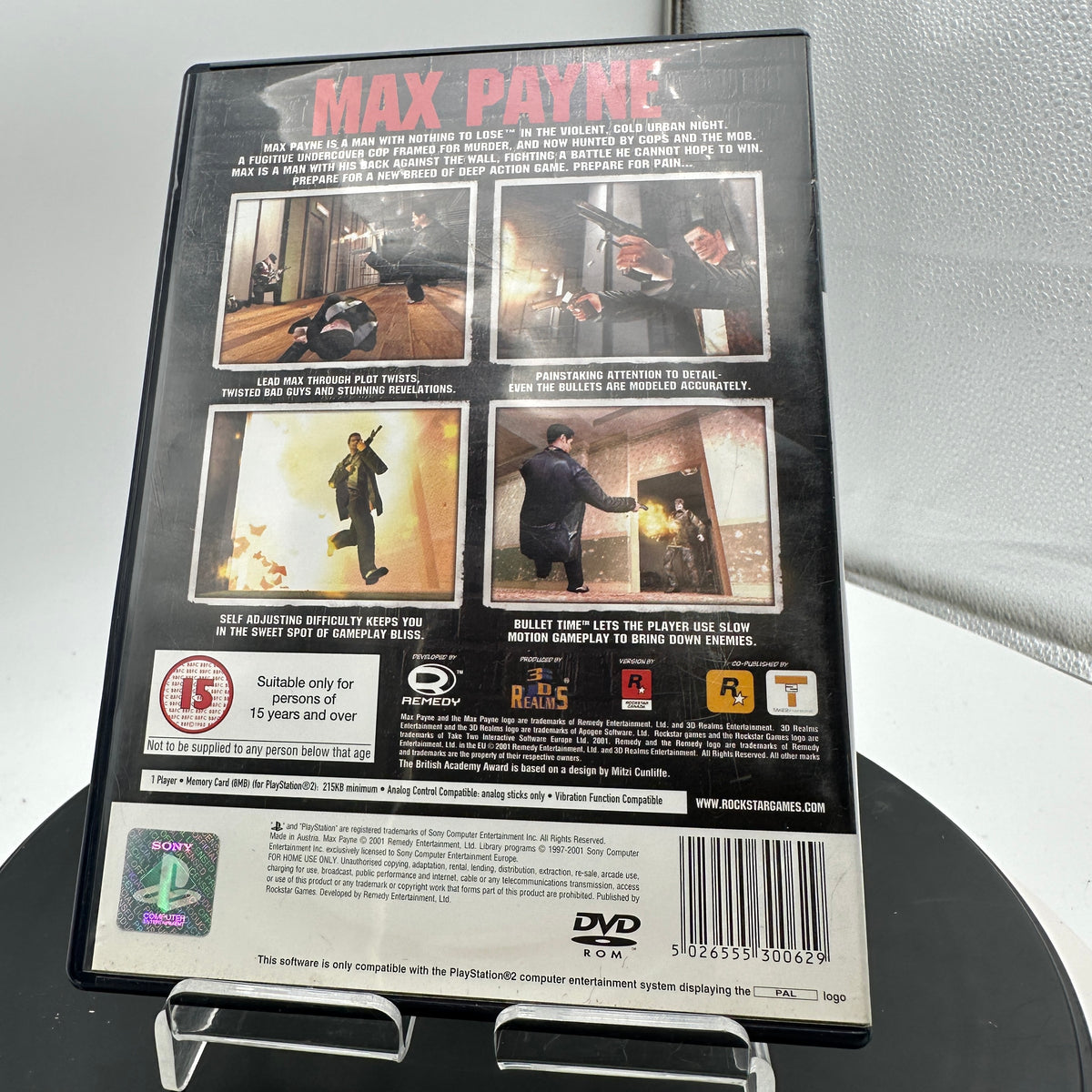 Max Payne - PAL PlayStation 2 Video Game, Black, Used With Box