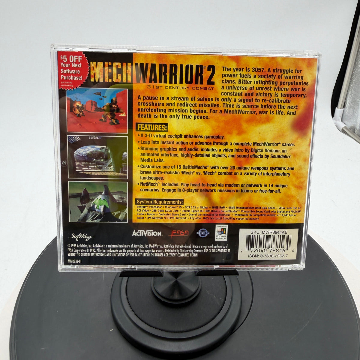 MechWarrior 2 PC Game Used With Box Black