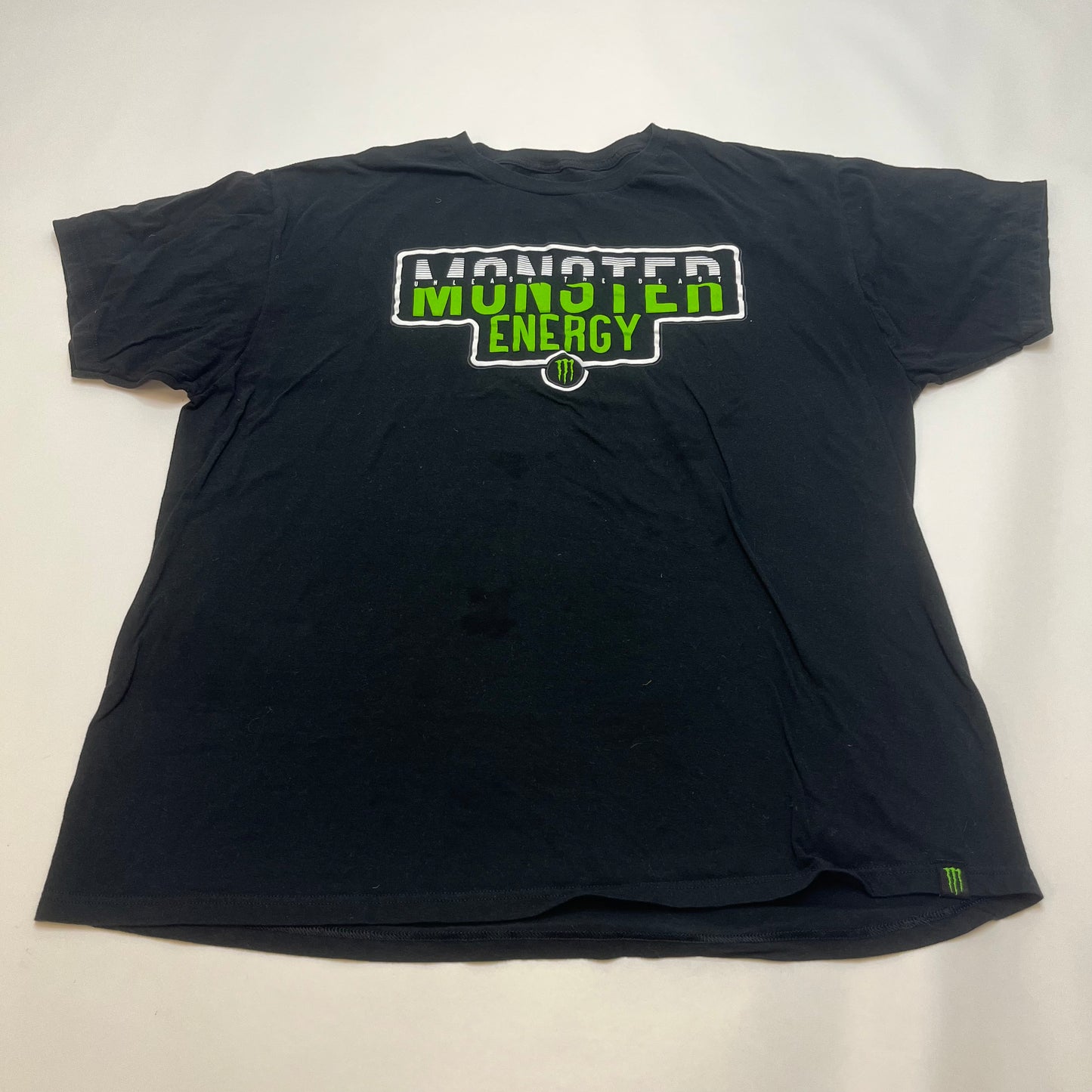 Mens Monster Energy UTB Short Sleeve Shirt XL Black - Used