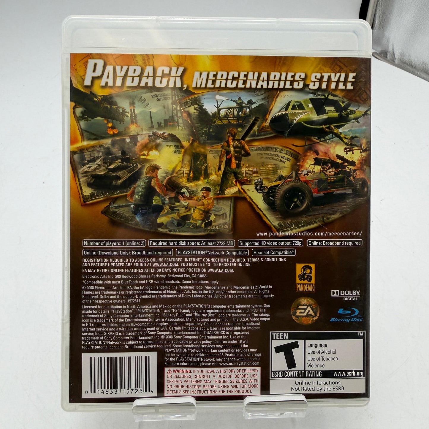 Mercenaries 2 World in Flames PlayStation 3 Video Game PS3 CIB