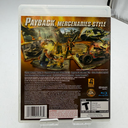 Mercenaries 2 World in Flames PlayStation 3 Video Game PS3 CIB