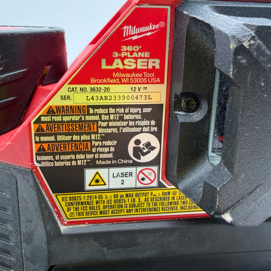 Milwaukee 360 3-Plane Laser Level With Battery