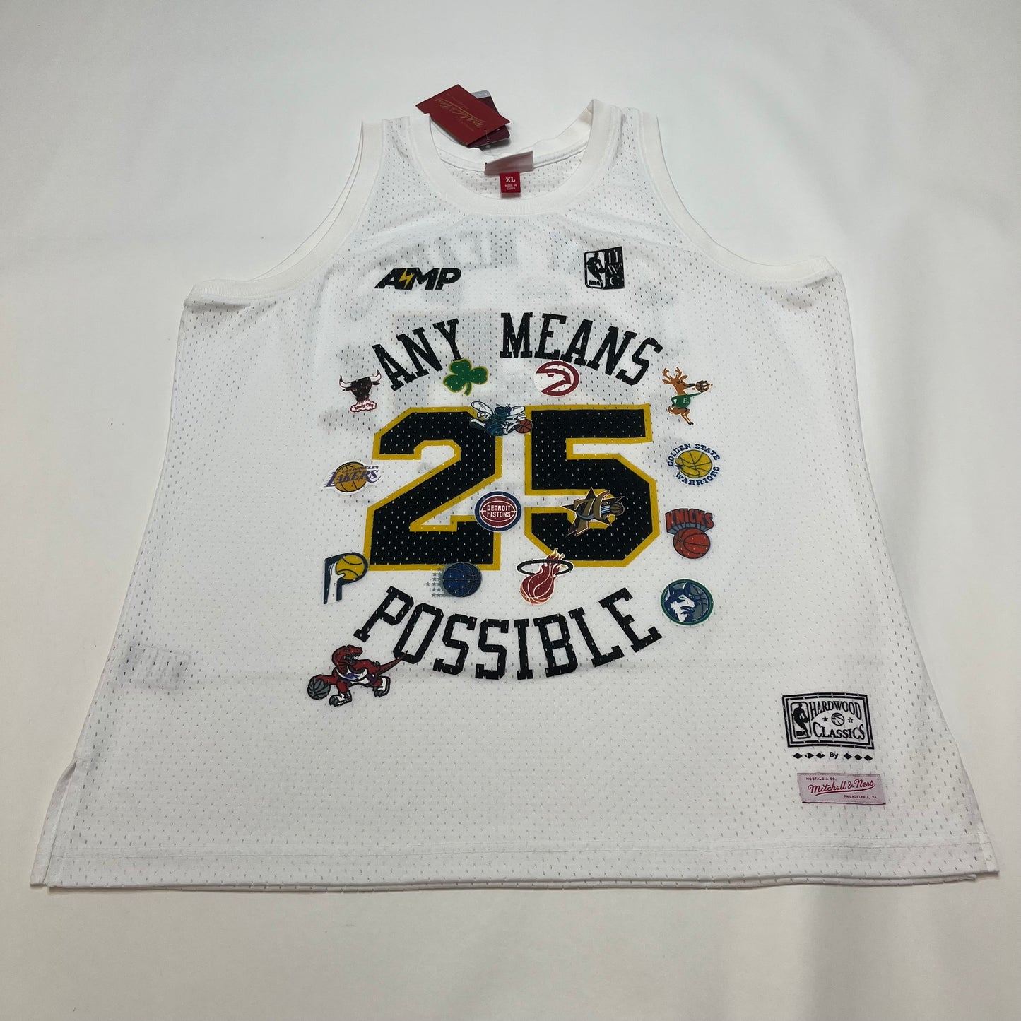 Mitchell & Ness NBA x Amp Mesh Tank Top XL White NWT
