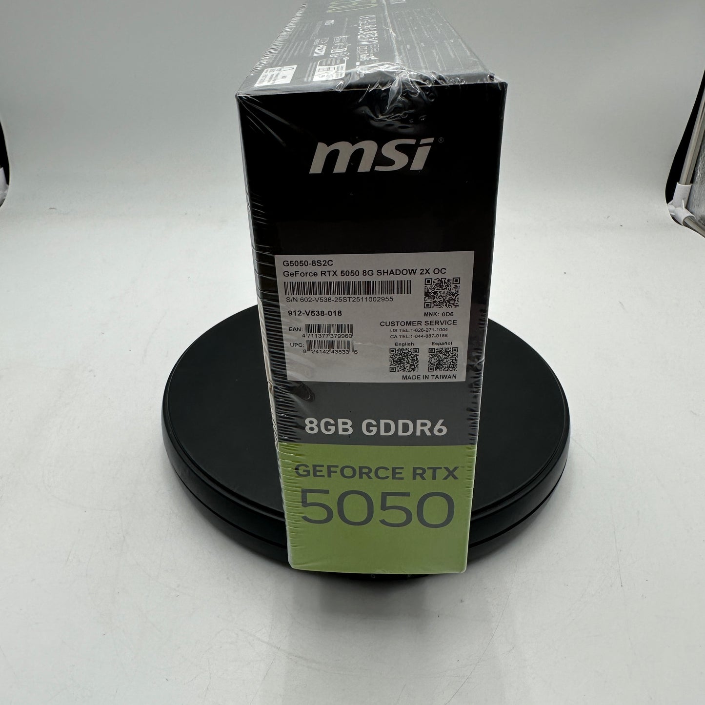 NEW MSI GeForce RTX 5050 8G Shadow 2X OC Graphics Card