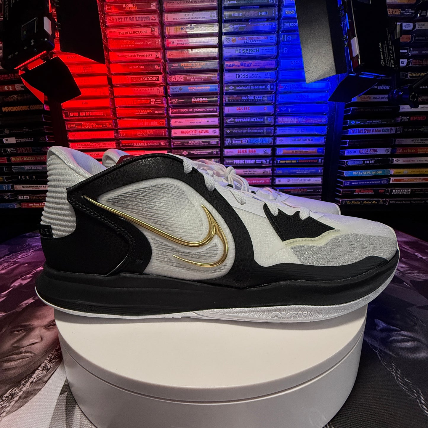 NEW Nike Kyrie Low 5 White/Metalic Gold-Black DJ6012-101 Size 13