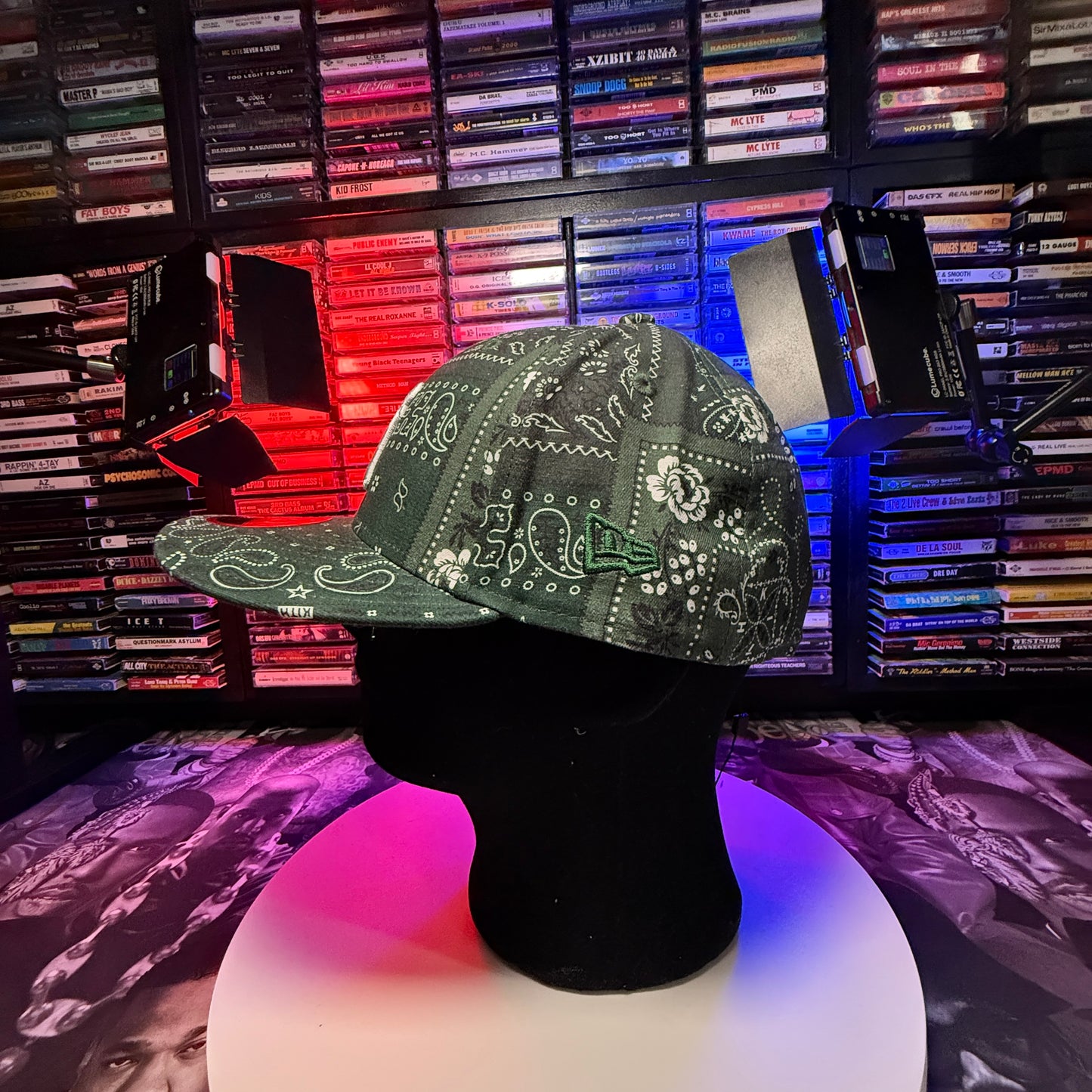 NWOT Kith x New Era x Yankees Deconstructed Bandana Low Profile Fitted Cap Stadium Green Paisley