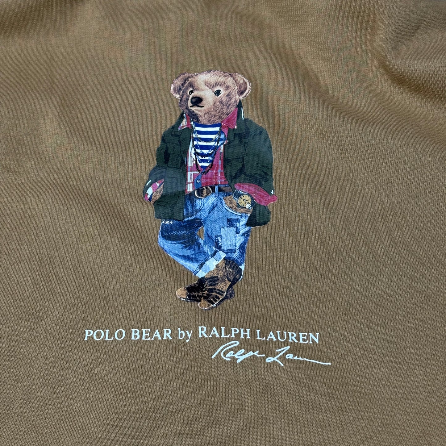 NWOT Polo Ralph Lauren Polo Bear Fleece Hoodie XXL Camel