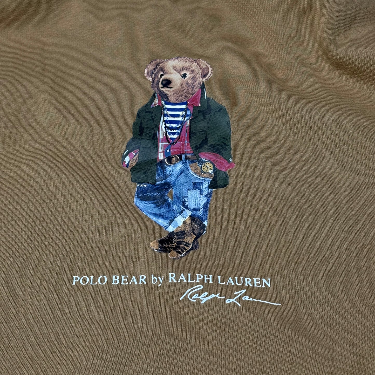 NWOT Polo Ralph Lauren Polo Bear Fleece Hoodie XXL Camel