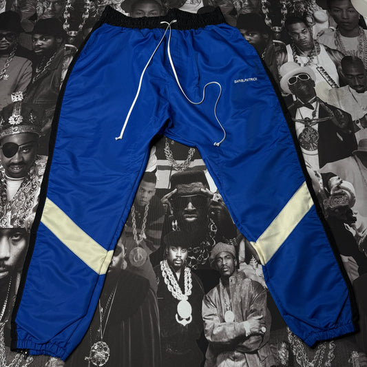 NWT DANIEL PATRICK Los Angeles Blue Track Pants Lightweight Parachute Joggers XL
