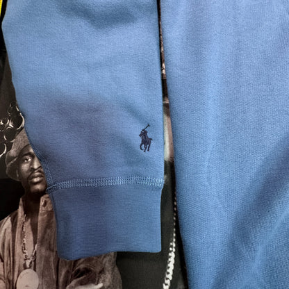 NWT Damaged Polo Ralph Lauren The RL Fleece Logo Hoodie Nimes Blue 710926600005**READ